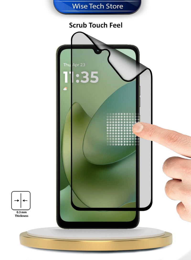 دبليو تيك واقي شاشة مرن مطفي كامل اللصق سيراميك نانو فاخر لهاتف موتورولا موتو G06 / G06 باور 4G 2025 (MSCNMN) - شفاف/أسود - Image 4